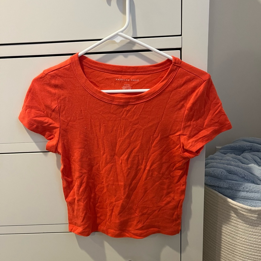 Orange American Eagle baby tee size medium